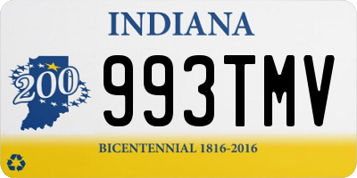 IN license plate 993TMV