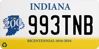 IN license plate 993TNB