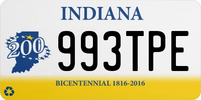 IN license plate 993TPE