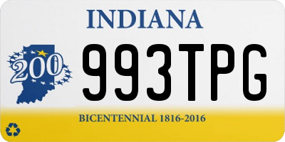 IN license plate 993TPG