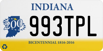 IN license plate 993TPL