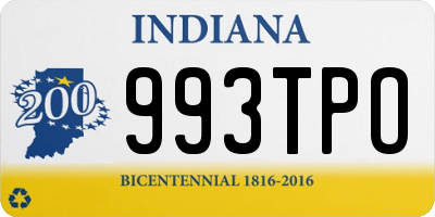 IN license plate 993TPO