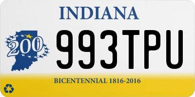 IN license plate 993TPU