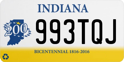 IN license plate 993TQJ