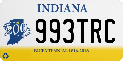 IN license plate 993TRC