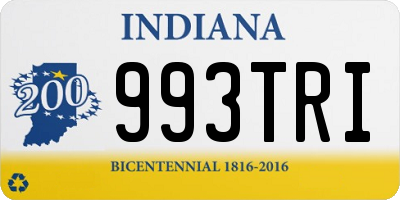 IN license plate 993TRI