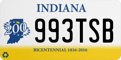 IN license plate 993TSB