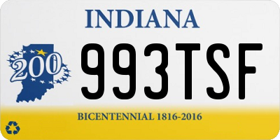 IN license plate 993TSF