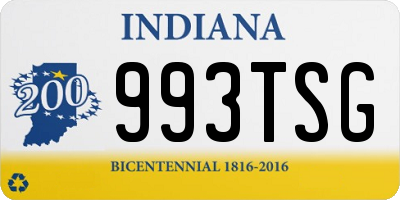 IN license plate 993TSG