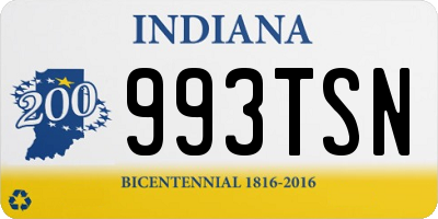 IN license plate 993TSN