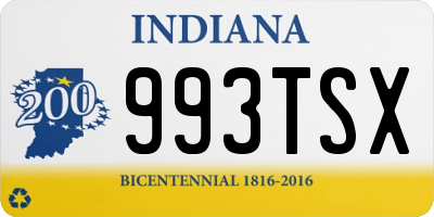 IN license plate 993TSX