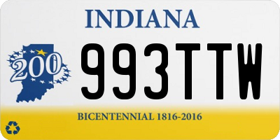 IN license plate 993TTW