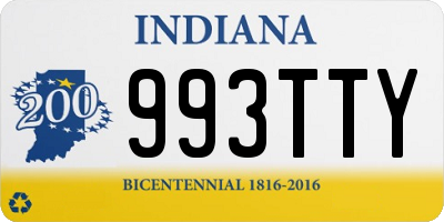 IN license plate 993TTY