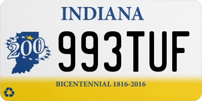 IN license plate 993TUF