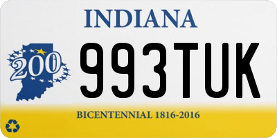 IN license plate 993TUK