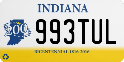 IN license plate 993TUL