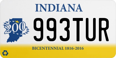 IN license plate 993TUR