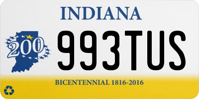 IN license plate 993TUS