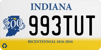 IN license plate 993TUT