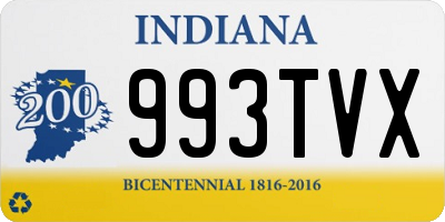 IN license plate 993TVX