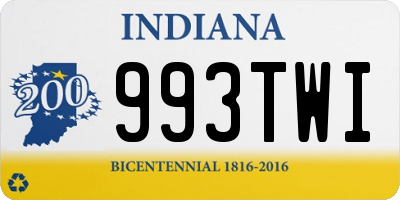 IN license plate 993TWI