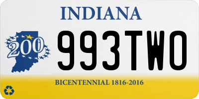 IN license plate 993TWO