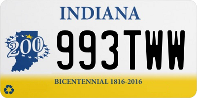 IN license plate 993TWW