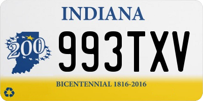 IN license plate 993TXV