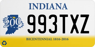 IN license plate 993TXZ