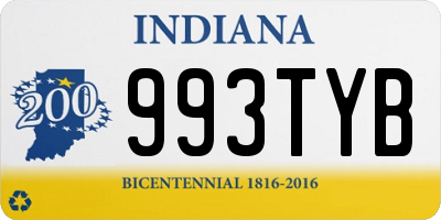 IN license plate 993TYB