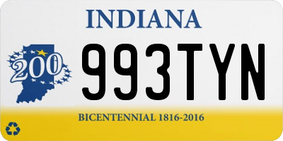 IN license plate 993TYN