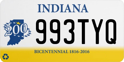 IN license plate 993TYQ