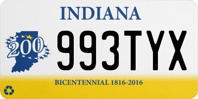 IN license plate 993TYX