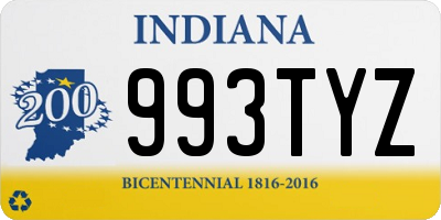 IN license plate 993TYZ