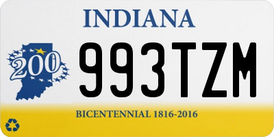 IN license plate 993TZM