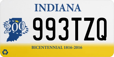 IN license plate 993TZQ