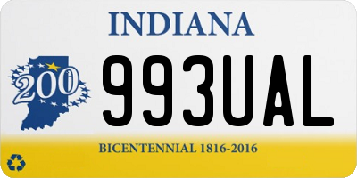 IN license plate 993UAL