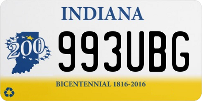 IN license plate 993UBG