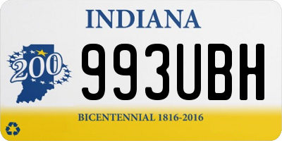 IN license plate 993UBH