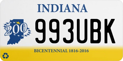 IN license plate 993UBK