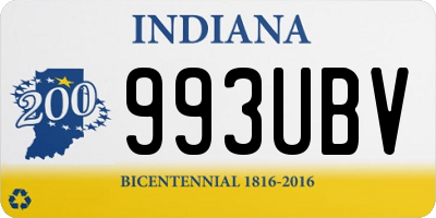 IN license plate 993UBV