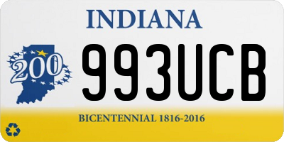 IN license plate 993UCB