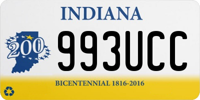 IN license plate 993UCC