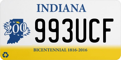 IN license plate 993UCF