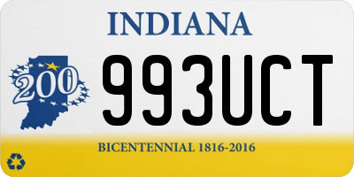 IN license plate 993UCT