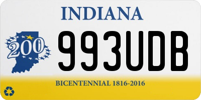 IN license plate 993UDB