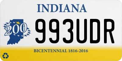 IN license plate 993UDR