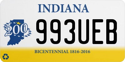 IN license plate 993UEB