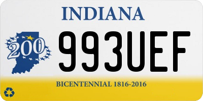 IN license plate 993UEF