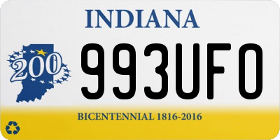IN license plate 993UFO